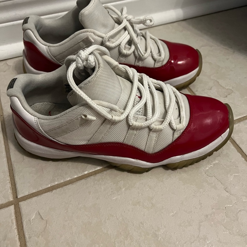 Jordan White and Gray Sneakers